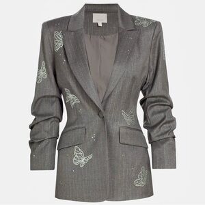 Rare Cinq à Sept Holiday Joan Butterflies Blazer (NWT)